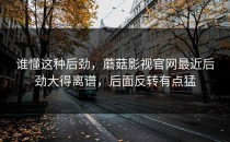 谁懂这种后劲，蘑菇影视官网最近后劲大得离谱，后面反转有点猛